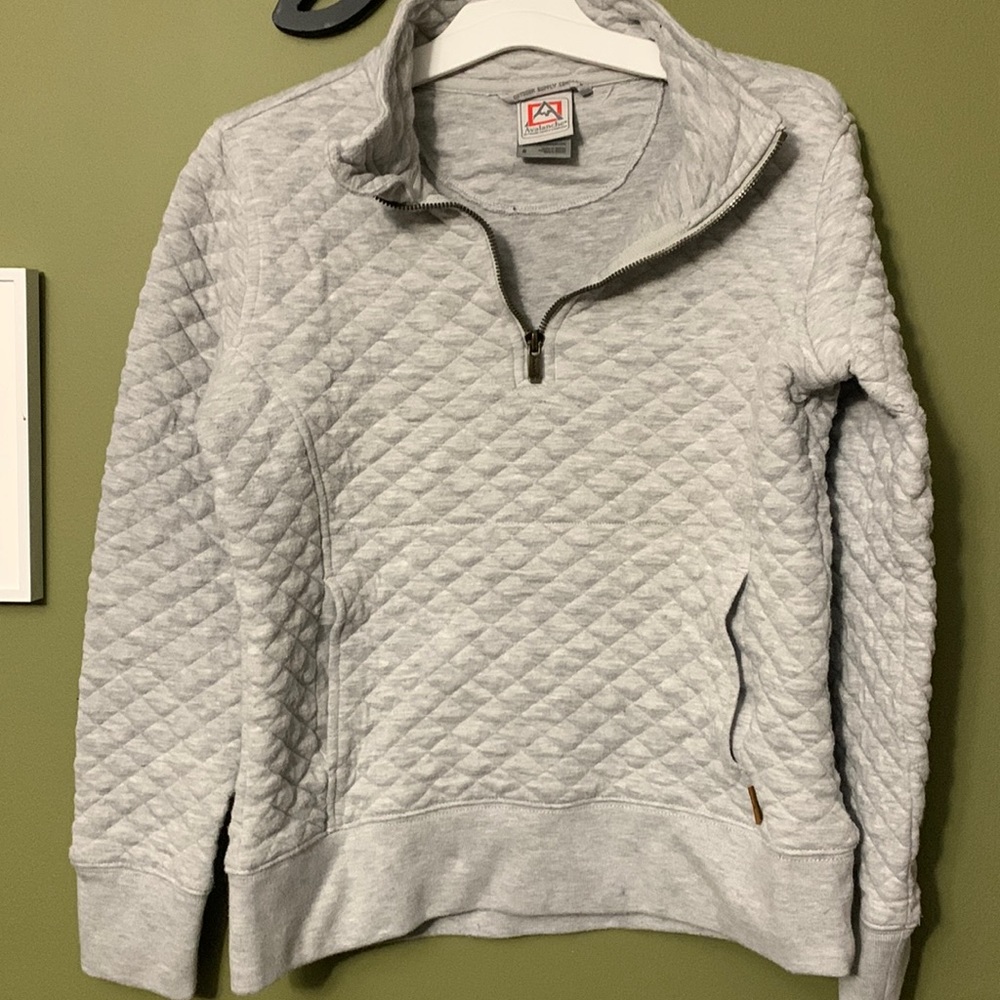 Avalanche grey waffle half zip